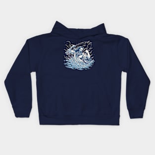 neptune fishing Kids Hoodie